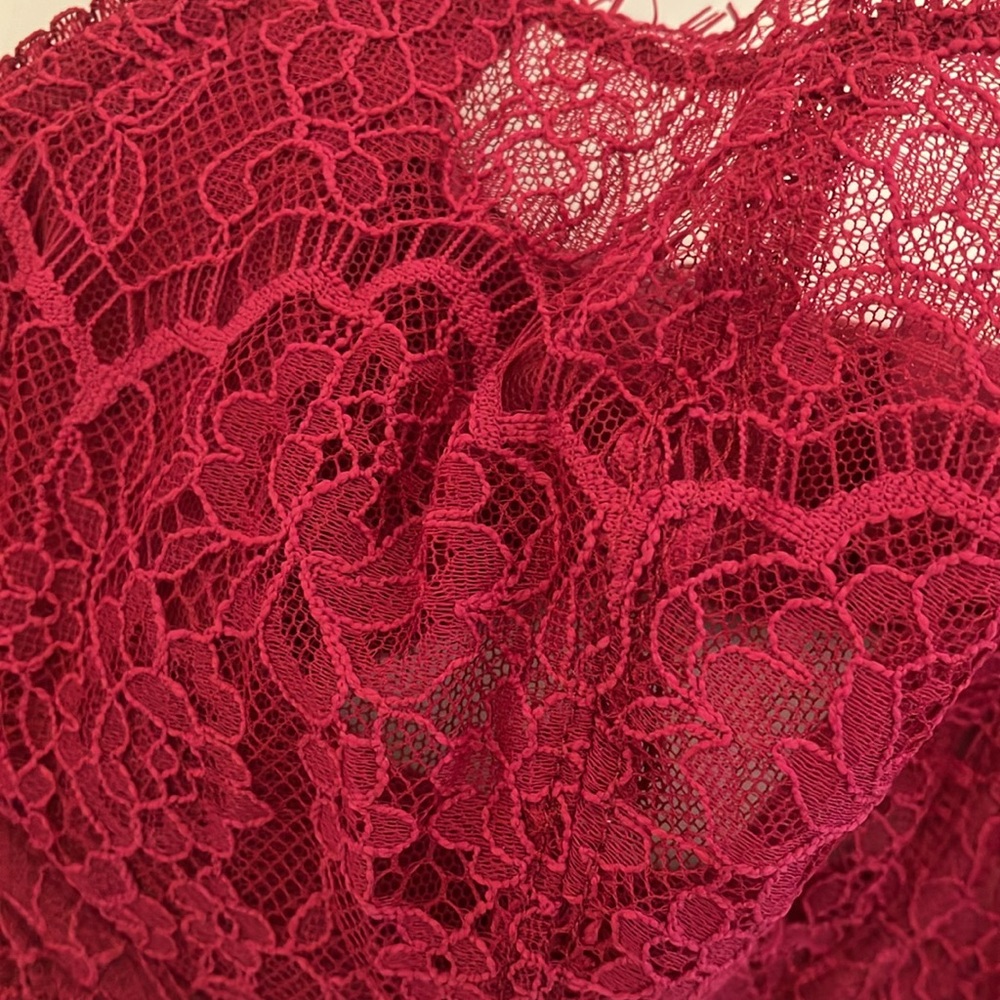 NWOT Victoria's Secret Dark Red Dream Angels Pushup With No Padding Bra 34D - Picture 2 of 11